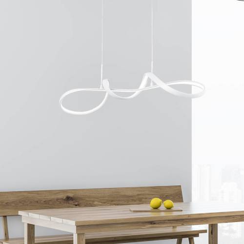 Reality Leuchten LED hanglamp Perugia met switch-dimmer, wit