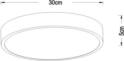 Lucide Unar LED plafondlamp, zwart, Ø 30 cm