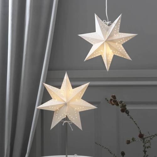 STAR TRADING Papieren ster Bobo, 7-punten in wit Ø 34 cm