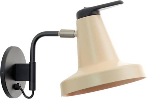 Carpyen Garçon wandlamp, korte arm, beige/zwart