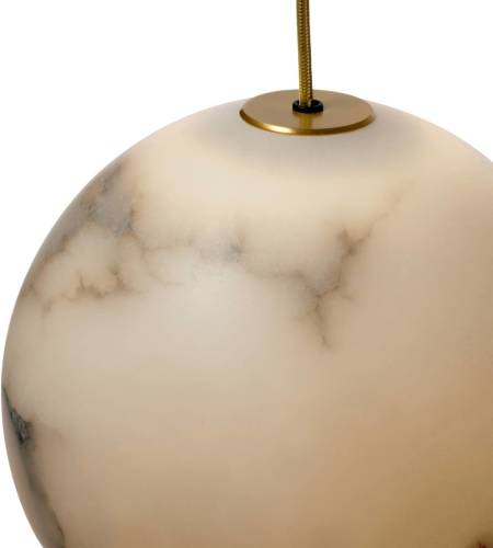 Carpyen Neil LED hanglamp, Alabast, goud, Ø 21cm