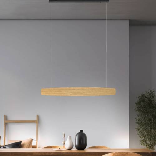 quitani LED hanglamp Persida, eiken, 98 cm