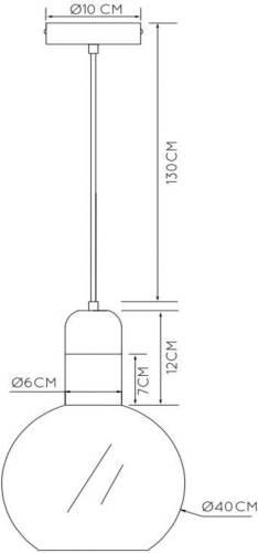 Lucide Julius hanglamp, 1-lamp, opaal, Ø 40 cm