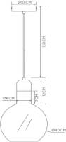 Lucide Julius hanglamp, 1-lamp, opaal, Ø 40 cm