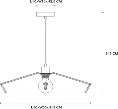 Lucide Yunkai hanglamp van papier, 1-lamp, Ø 50cm