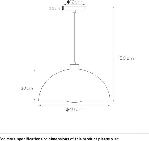 Lucide Hanglamp Siemon van staal, Ø 40 cm, groen