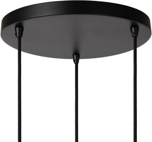 Lucide Hanglamp Danza, 3-lamps, rond, goud