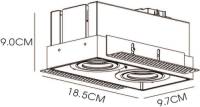 Lucide Inbouwspot Trimless, 2-lamps, wit