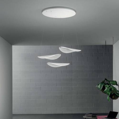 STILNOVO Diphy LED hanglamp, 3-lamps, DALI-push