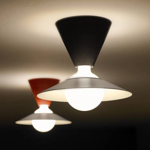 STILNOVO Fante LED plafondlamp, 2.700 K, rood