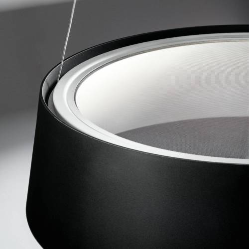 STILNOVO LED hanglamp Oxygen, zwart, Ø 56 cm