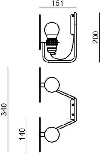 STILNOVO Bugia LED wandlamp 2-lamps rood