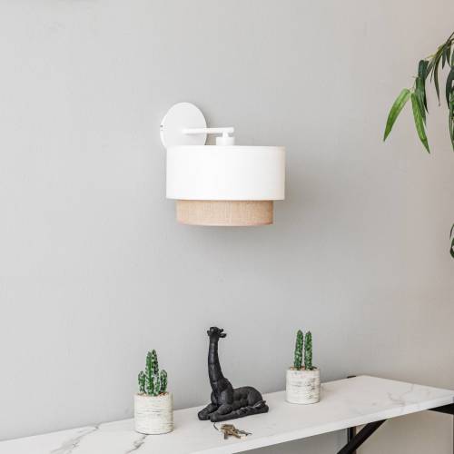 Duolla Wandlamp Boho, ecru/jute
