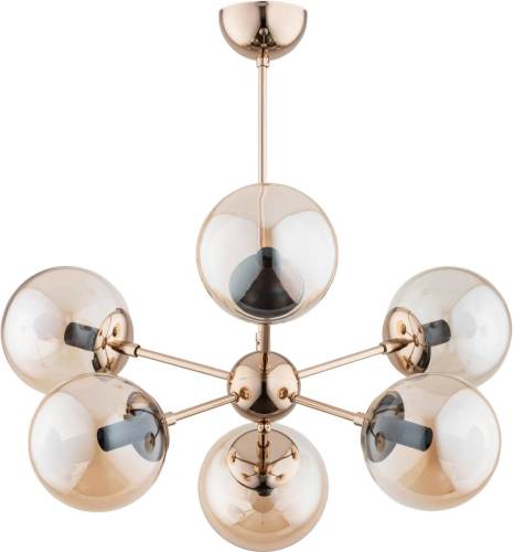 Alfa Hanglamp Sandy, 6-lamps, goud