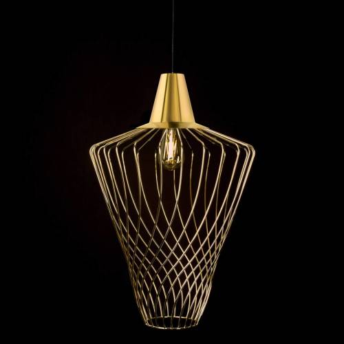 Nowodvorski Lighting Hanglamp Wave L met kooikap, goud