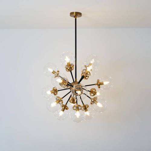 HOLLÄNDER Hanglamp Moltiplicatore 18-lamps goud/helder