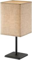 FH LIGHTING Tafellamp Lela met linnen kap zwart/zand