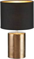 Fischer & Honsel Tafellamp Bronz, cilindrisch, zwart/brons