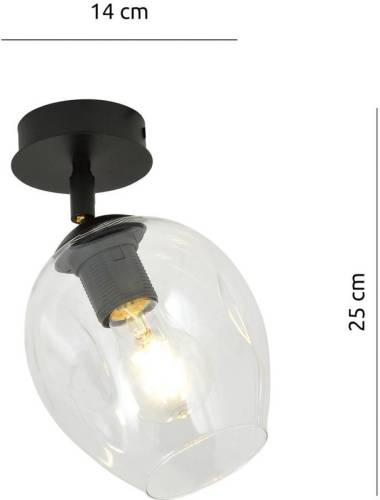 EMIBIG LIGHTING Plafondlamp Flow 1 1-lamp transparant