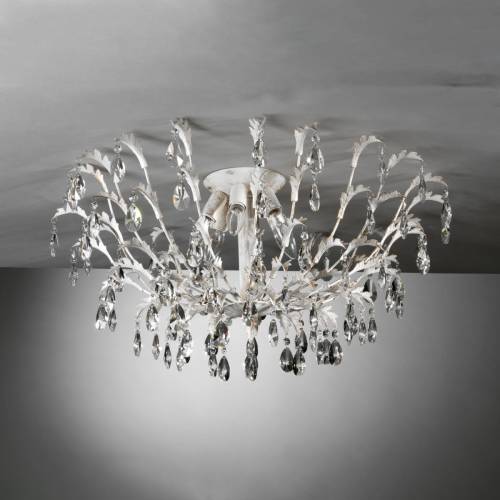 ONLI Plafondlamp Cesta, 6-lamps met kristallen