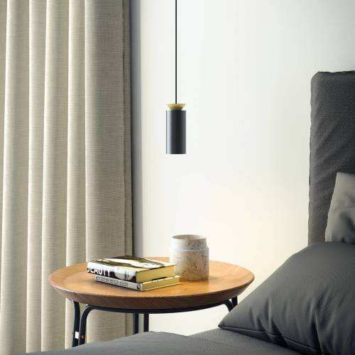 Carpyen LED hanglamp Triana, 1-lamp, zwart/goud