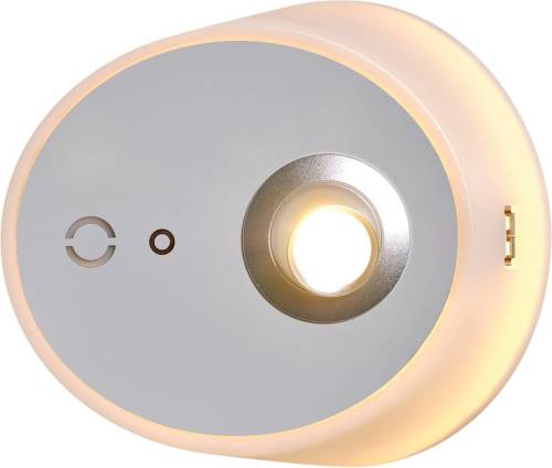 Carpyen LED wandlamp Zoom, spot, USB-uitgang, grijs