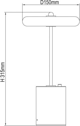 Naeve Leuchten Näve LED tafellamp Seta, accu, cement, kap zwart