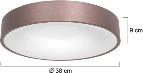 Steinhauer LED plafondlamp Ringlede, 2.700 K Ø 38 cm Bronz