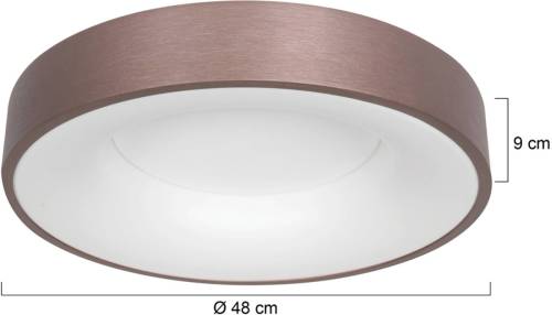 Steinhauer LED plafondlamp Ringlede, 2.700 K Ø 48 cm Bronz
