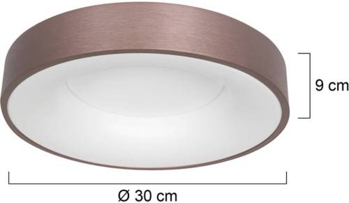 Steinhauer LED plafondlamp Ringlede 2.700 K Ø 30 cm Bronz