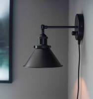 PR Home Anton wandlamp met stekker, zwart