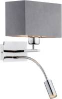 EULUNA Wandlamp Harry, hoekig, chroom/chroom/donkergrijs
