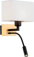 EULUNA Wandlamp Harry, hoekig, messing/zwart/wit