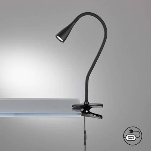 FH LIGHTING LED klemlamp Nox, zwart