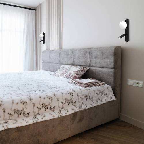 Eko-Light Wandlamp Sirio met beweegbare spot, 2-lamps