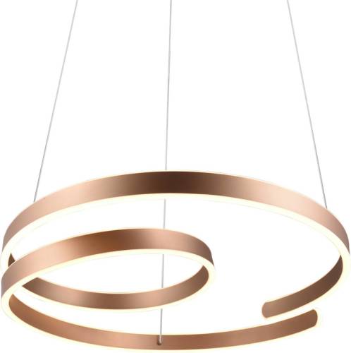 Trio Lighting LED hanglamp Marnie, switch-dim, koffie