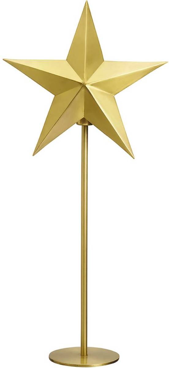PR Home Nordic staande ster van metaal, goud