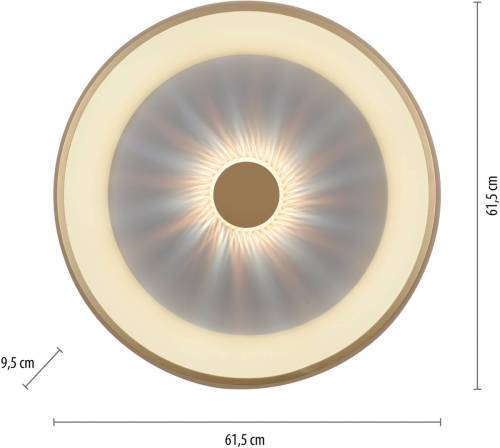 JUST LIGHT. Vertigo LED plafondlamp, CCT, Ø 61,5 cm, messing