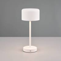 Reality Leuchten LED tafellamp Jeff met accu, mat wit