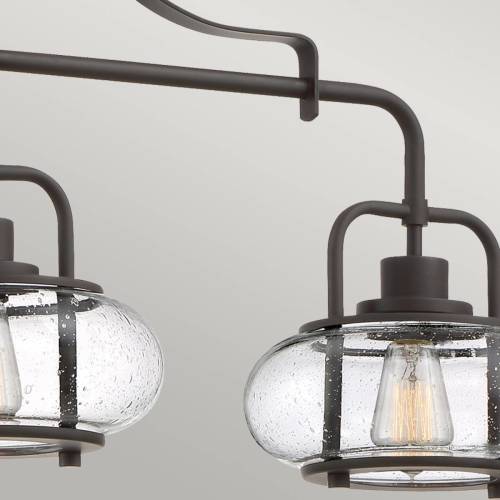 QUOIZEL Hanglamp Trilogy, brons, 3-lamps