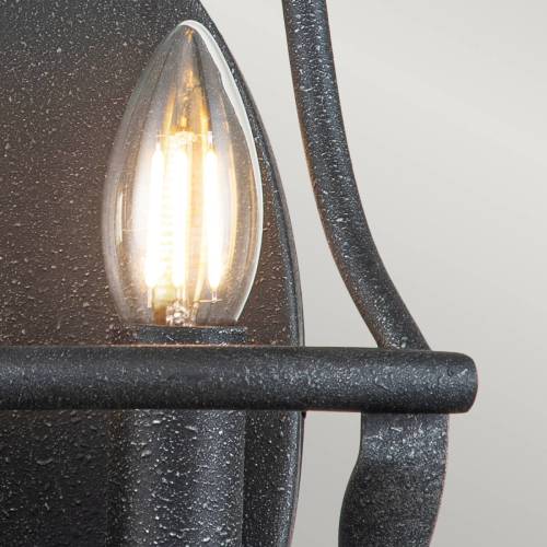 QUOIZEL Wandlamp Bradbury, 2-lamps, grijs