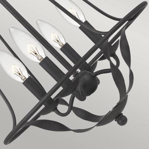QUOIZEL Hanglamp Bradbury, 4-lamps, grijs