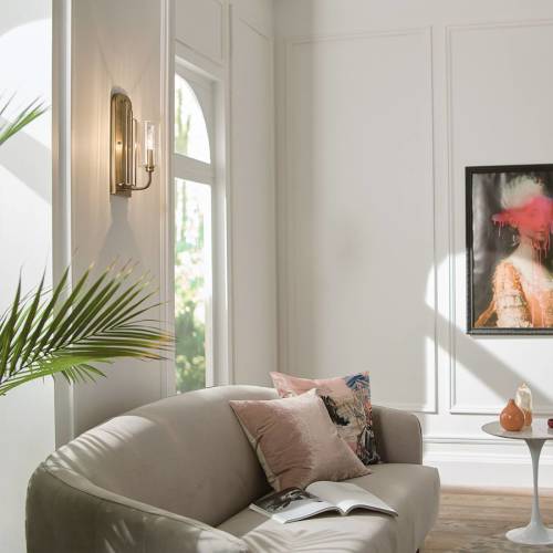 Quintiesse Wandlamp Kimrose, 1-lamp, messing
