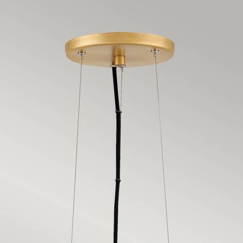 Quintiesse Hanglamp Nula, 1-lamp, mosselwit/goud