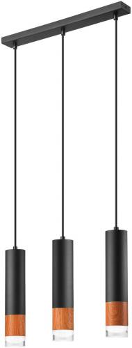 Envostar Fida hanglamp, 3-lamps, zwart