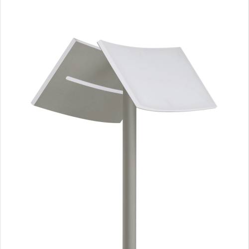 HELL LED vloerlamp Evolo CCT met leeslamp, taupe