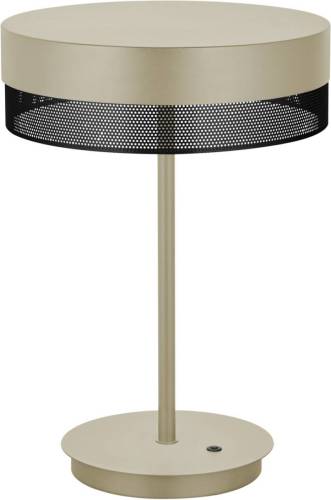 HELL LED tafellamp Mesh, hoogte 43 cm, zand/zwart