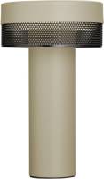 HELL LED tafellamp Mesh accu, hoogte 24 cm, zand/zwart