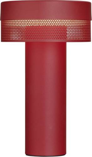 HELL LED tafellamp Mesh accu, hoogte 24 cm indisch rood