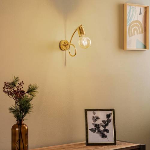 Alfa Tango wandlamp, goudkleurig